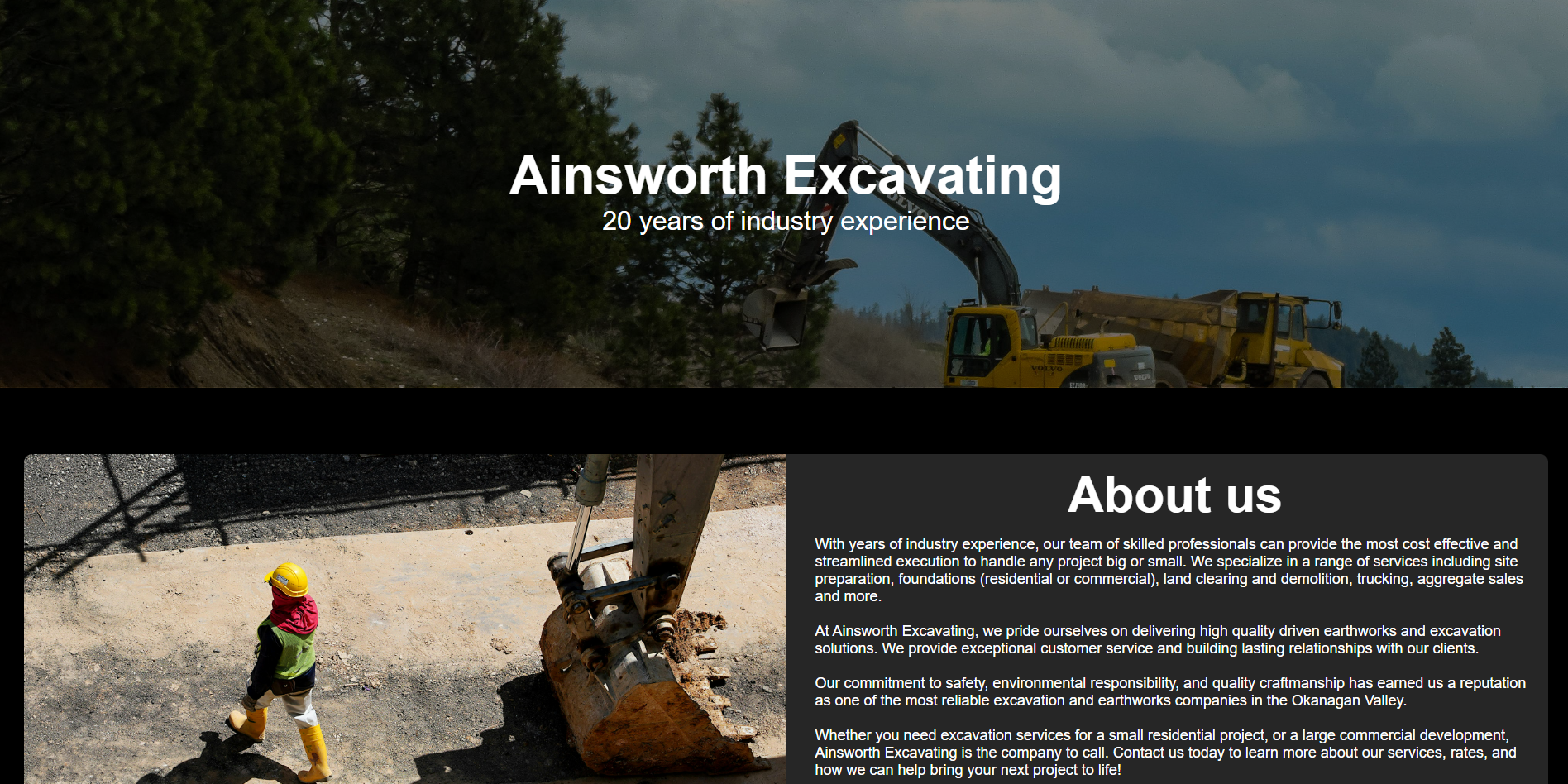 Excavating website